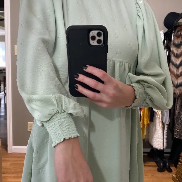 Babydoll mint green dress - Picture 4 of 6